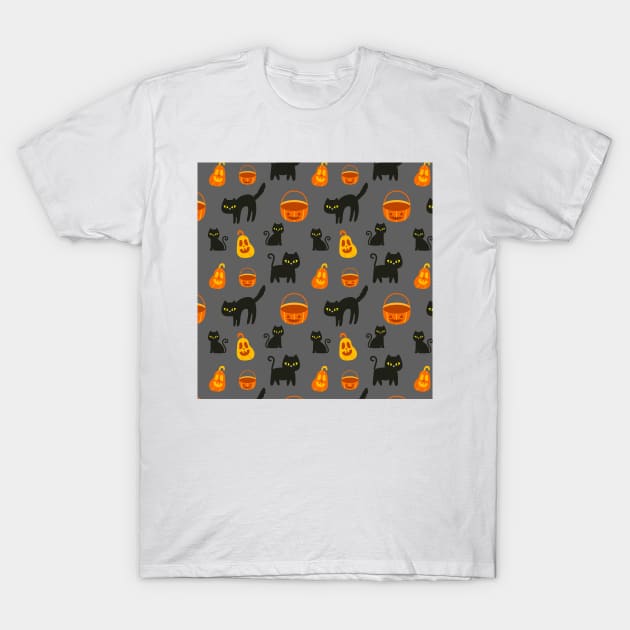 Cat Pumpkin Halloween Gift T-Shirt by nicholsoncarson4